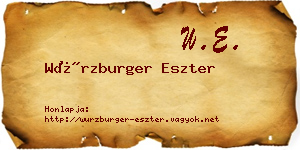 Würzburger Eszter névjegykártya